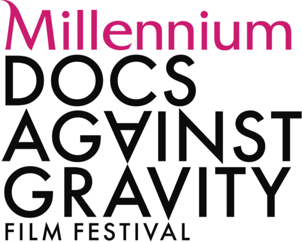 Logo festiwalu filmowego Millennium DOCS AGAINST GRAVITY