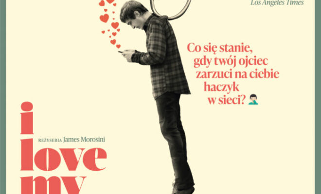 Mężczyzna ubrany w koszule, zawieszony na haczyku do połowu ryb.