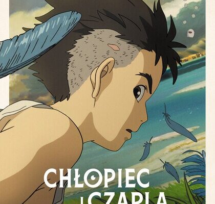 plakat. chłopiec z irokezem, kadr z filmu anime.
