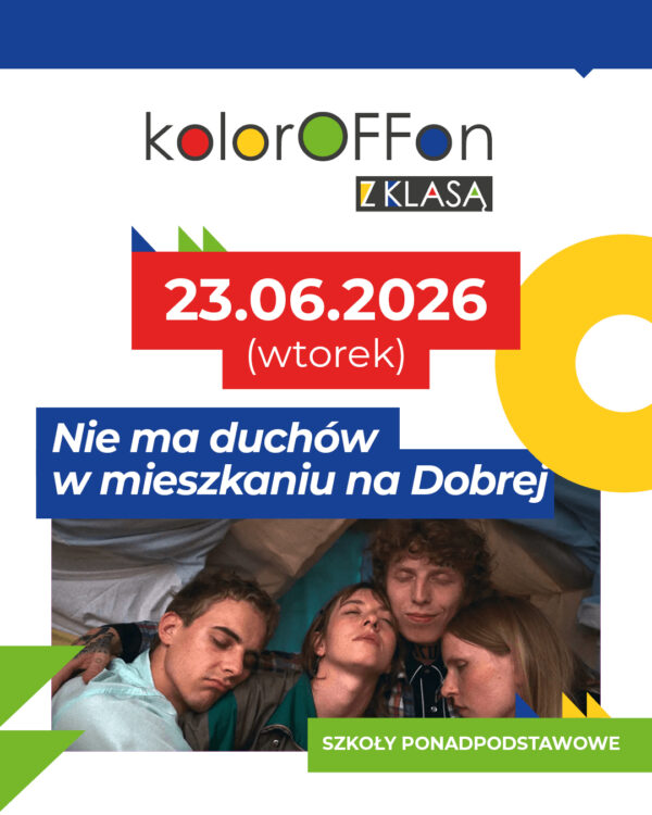kadr promujący seans edukacyjny: 4 osoby oparte o siebie sennie. dwóch chłopaków i dwie dziewczyny, wszyscy z zamkniętymi oczyma.