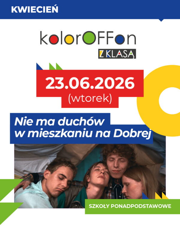 kadr promujący seans edukacyjny: 4 osoby oparte o siebie sennie. dwóch chłopaków i dwie dziewczyny, wszyscy z zamkniętymi oczyma.